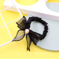 UNIQ  Bowtie Hair Pearl Scrunchie Bowknot Lace Hair Ties Korean Hair Accessories For Women Girl